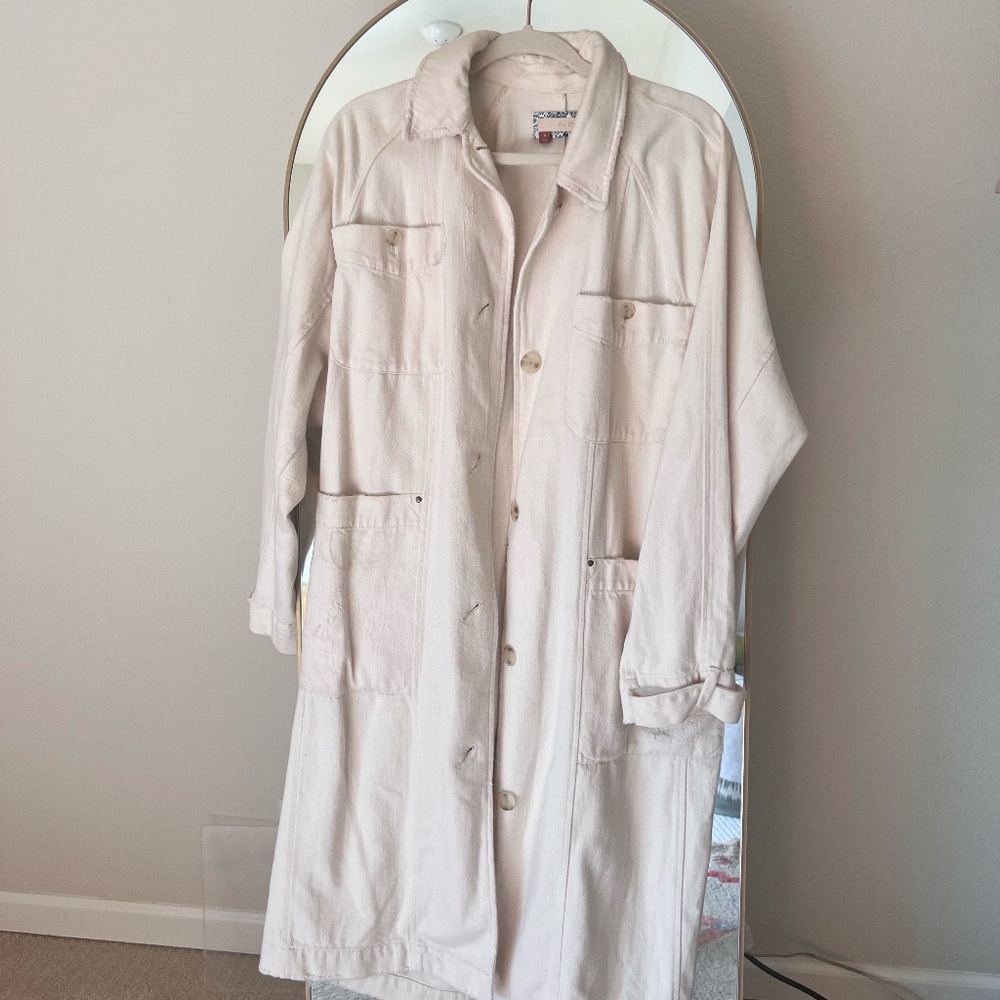 Anthropologie Creamy Denim Duster